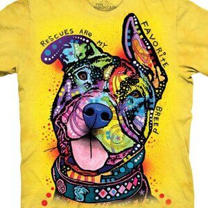 "Rescues are my Favorite,Breed" Tshirt by The Mountain tiedye,/ Dean Russo art